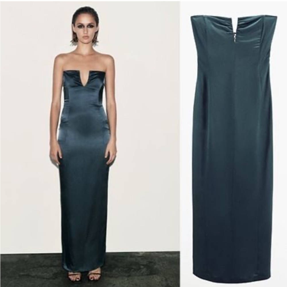 Zara NWT strapless corset style dress - Picture 3 of 13
